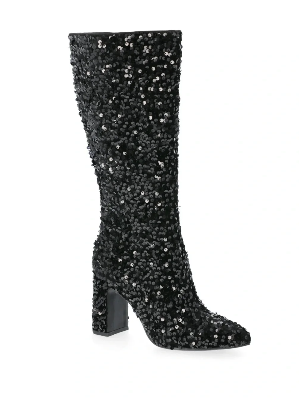 Women's Tall Glitter Block Heel Boots Size 11
